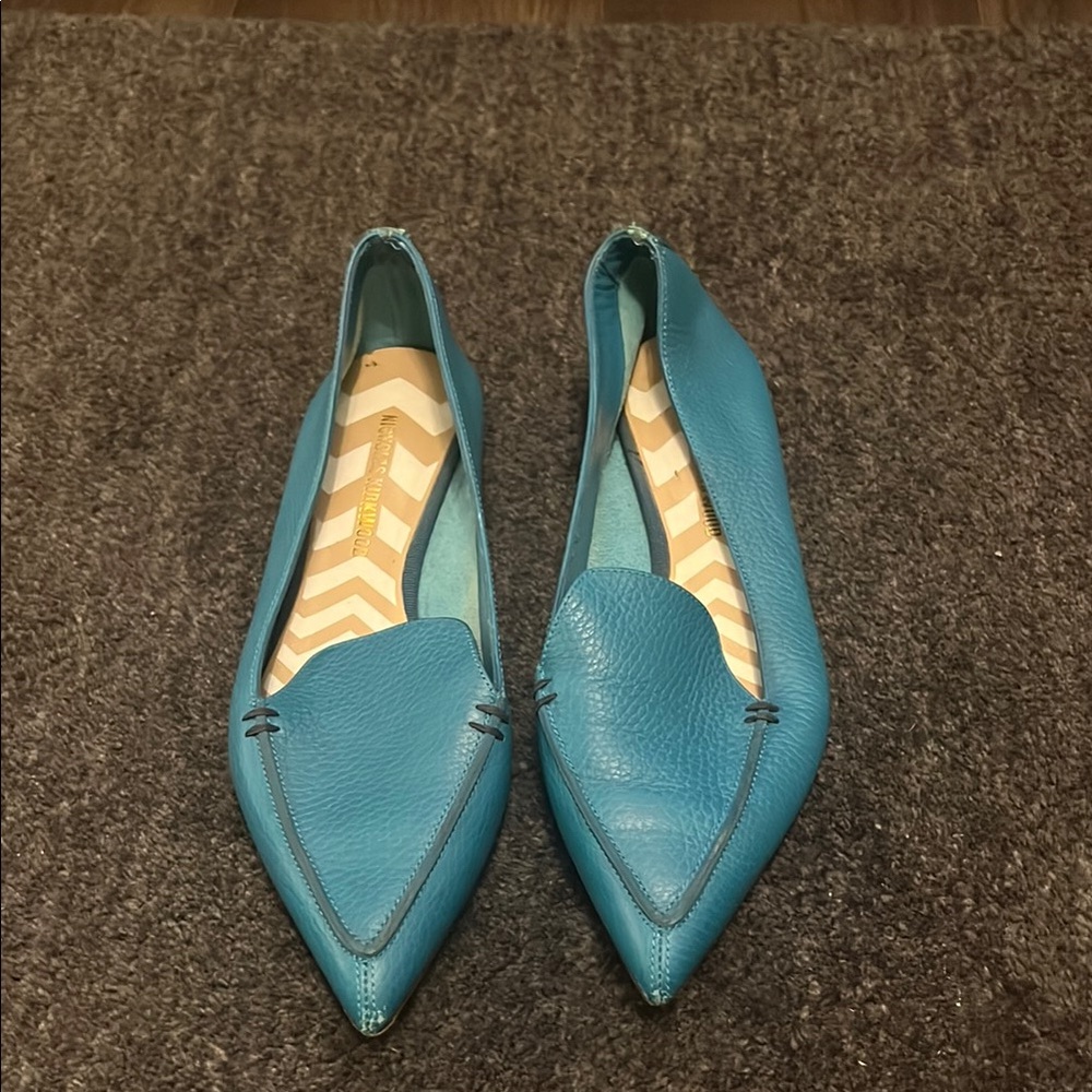 Blue Women's Pointed Toe Flats